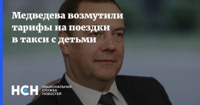 Медведева возмутили тарифы на поездки в такси с детьми