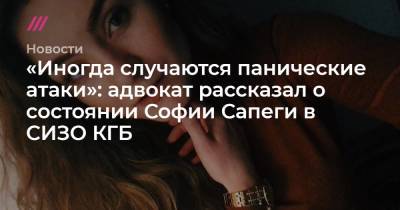 «Иногда случаются панические атаки»: адвокат рассказал о состоянии Софии Сапеги в СИЗО КГБ