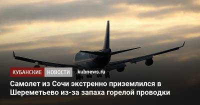 Самолет из Сочи экстренно приземлился в Шереметьево из-за запаха горелой проводки