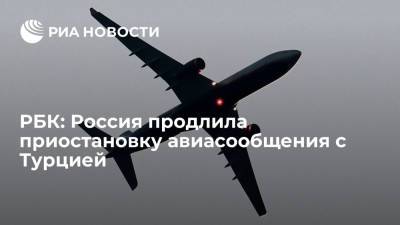 РБК: Россия продлила приостановку авиасообщения с Турцией