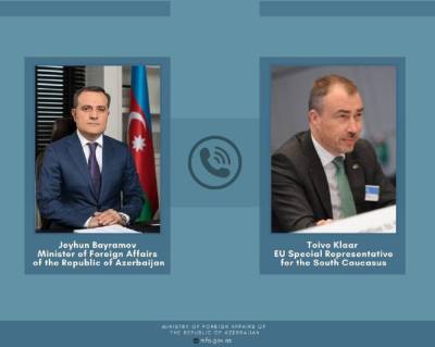 Состоялся телефонный разговор главы МИД Азербайджана со спецпредставителем ЕС по Южному Кавказу
