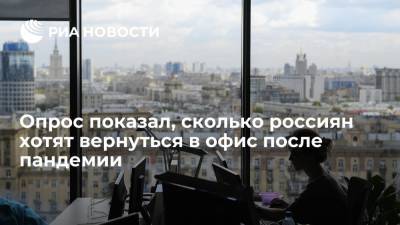 Опрос показал, сколько россиян хотят вернуться в офис после пандемии