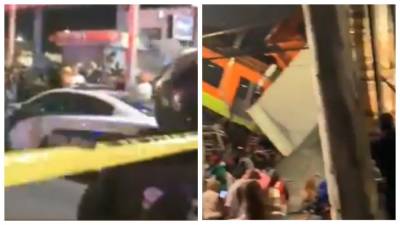 Мост рухнул вместе с пассажирскими вагонами, трагедия попала на видео: число жертв растет