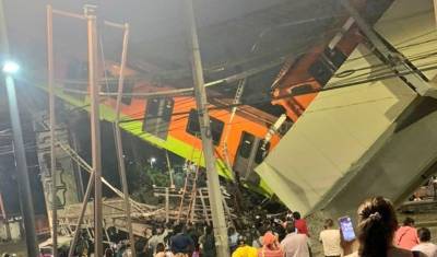 15 человек погибли при крушении путей в мексиканском метро