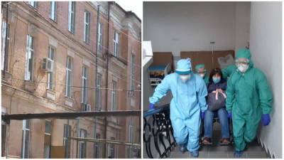 В больнице Харькова лифты "заменили" медиками и спасателями: ведут под руки на 3-й этаж