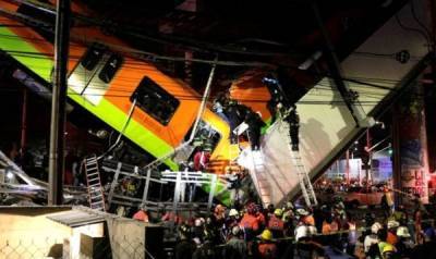 15 человек погибли и 70 пострадали при обрушении метромоста в Мексике