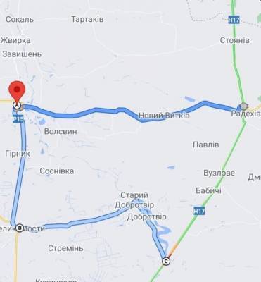 Місцева влада запропонувала три схеми об'їзду зруйнованого мосту на трасі Львів-Луцьк