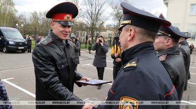 Гарнизонный развод с участием подразделений милиции прошел в Минске