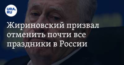 Жириновский призвал отменить почти все праздники в России