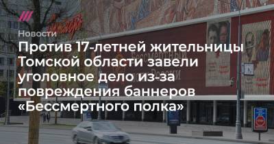 Против 17‑летней жительницы Томской области завели уголовное дело из‑за повреждения баннеров «Бессмертного полка»