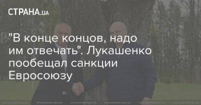 "В конце концов, надо им отвечать". Лукашенко пообещал санкции Евросоюзу