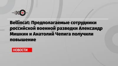 Bellincat: Предполагаемые сотрудники российской военной разведки Александр Мишкин и Анатолий Чепига получили повышение