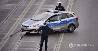 В Польше пьяные украинцы пытались убежать от полиции сначала на авто, а потом пешком