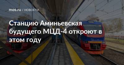 Станцию Аминьевская будущего МЦД-4 откроют в этом году