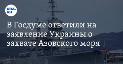 В Госдуме ответили на заявление Украины о захвате Азовского моря