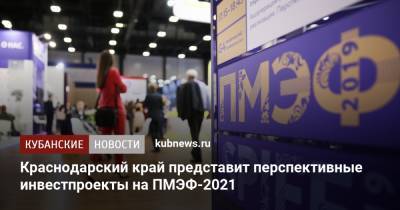 Краснодарский край представит перспективные инвестпроекты на ПМЭФ-2021