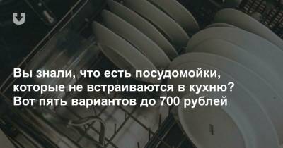 Пять посудомоечных машин до 700 рублей, которые не надо встраивать в кухню