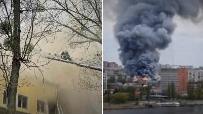 В Виннице вспыхнул пожар в офисном центре: есть жертва – фото, видео