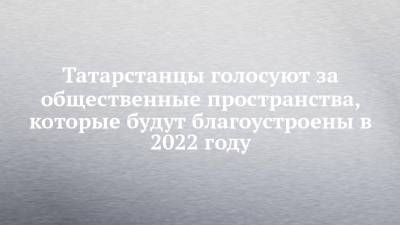 Татарстанцы голосуют за общественные пространства, которые будут благоустроены в 2022 году