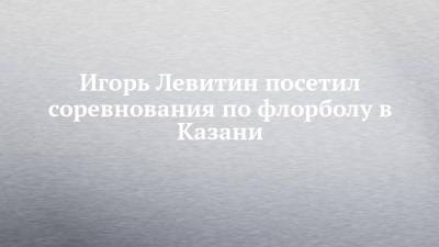 Игорь Левитин посетил соревнования по флорболу в Казани