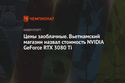 Цены заоблачные. Вьетнамский магазин назвал стоимость NVIDIA GeForce RTX 3080 Ti