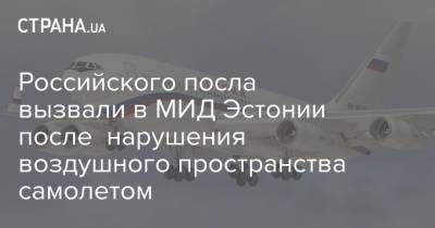 Российского посла вызвали в МИД Эстонии после нарушения воздушного пространства самолетом