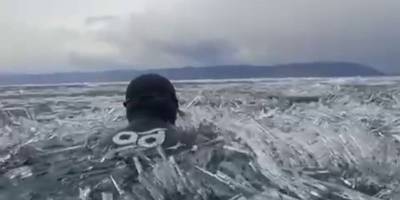 В России сняли на видео, как замерзший Байкал пробуждается весной 2021 - ТЕЛЕГРАФ