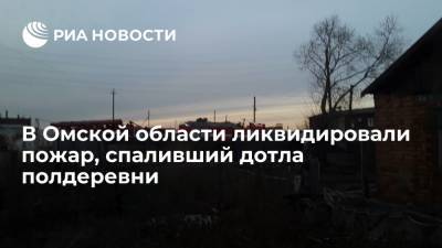 В Омской области ликвидировали пожар, спаливший дотла полдеревни