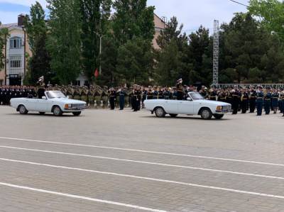 В Каспийске проходит генеральная репетиция праздничного парада ко Дню Победы
