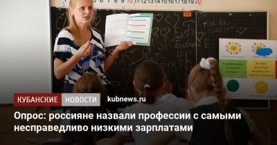 Опрос: россияне назвали профессии с самыми несправедливо низкими зарплатами