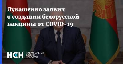 Лукашенко заявил о создании белорусской вакцины от COVID-19