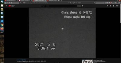 Падающую на Землю ступень китайской ракеты астроном-любитель заснял на видео