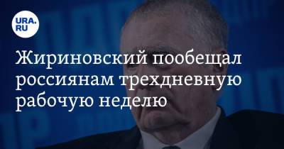 Жириновский пообещал россиянам трехдневную рабочую неделю
