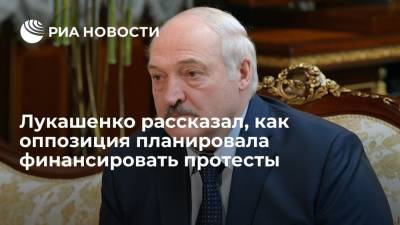 Лукашенко рассказал, как оппозиция планировала финансировать протесты