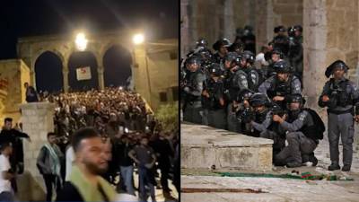 Видео: полиции прорвалась на Храмовую гору, чтобы восстановить порядок