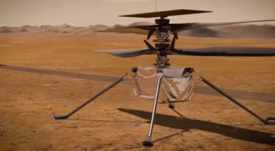 NASA показало первое видео с синхронизированной записью звука влёта марсианского вертолёта Ingenuity