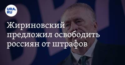Жириновский предложил освободить россиян от штрафов. Условие
