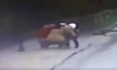 Видео: мужчина попытался украсть водку, а затем взял в заложники мать с ребенком в Петербурге