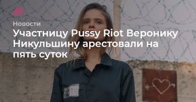 Участницу Pussy Riot Веронику Никульшину арестовали на пять суток
