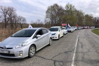 Праздничные автопробеги прошли в районах Хабаровского края