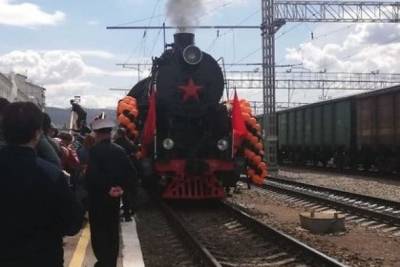 Поезд Победы отправился вокзала станции Чита-2 в честь праздника 9 Мая