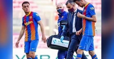 Игроку "Барселоны" сломали челюсть в матче с "Атлетико"