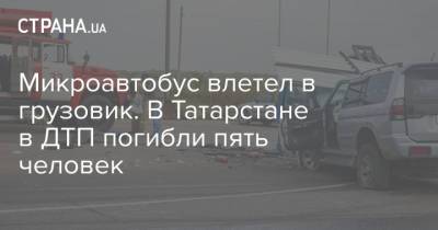 Микроавтобус влетел в грузовик. В Татарстане в ДТП погибли пять человек