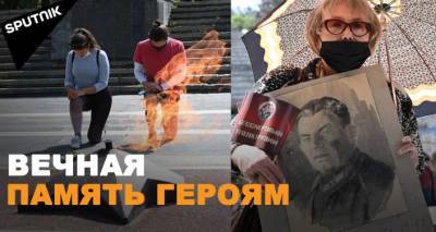 День Победы в Грузии: акция "Бессмертный полк" прошла в Тбилиси - видео