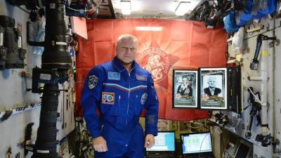 Российский космонавт присоединился к "Бессмертному полку" с МКС