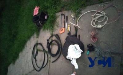 В Одессе поймали на горячем похитителя кабеля