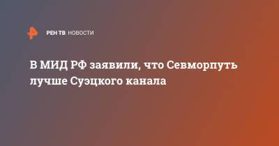 Николай Корчунов - В МИД РФ заявили, что Севморпуть лучше Суэцкого канала - ren.tv