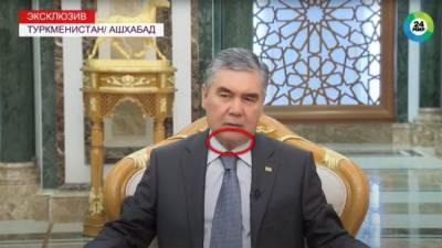 В телеинтервью президенту Туркмении заретушировали двойной подбородок