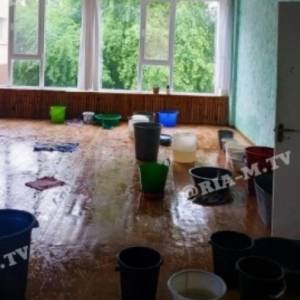 В Мелитополе из-за непогоды затопило детсад «Березка». Фото