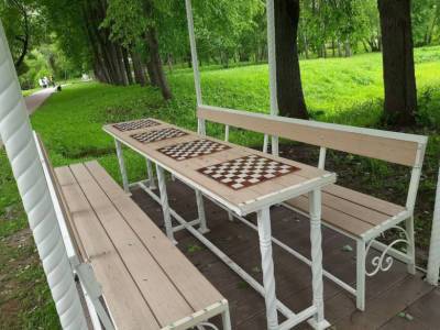 В парке культуры и отдыха Чехова установили шахматные столики